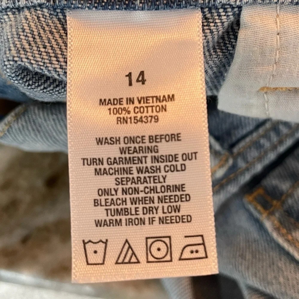 NWT Aeropostale Aero Mom Jean Shorts Real Original Denim High rise button fly 14 - Picture 7 of 8